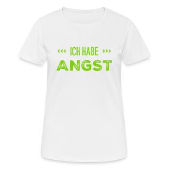 ich fühle Angst - Frauen T-Shirt atmungsaktiv - Weiß - Vorne - AI Model Female 172 dark (172cm)