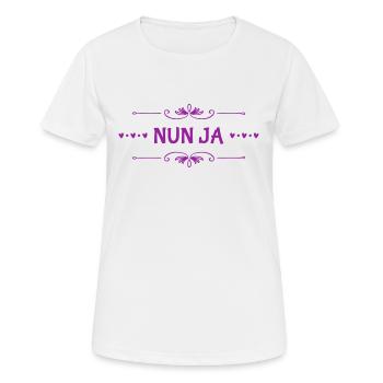 ich bin mir nicht sicher - Frauen T-Shirt atmungsaktiv - Weiß - Vorne - AI Model Female 172 dark (172cm)