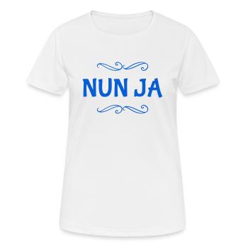 was soll ich sagen - Frauen T-Shirt atmungsaktiv - Weiß - Vorne - AI Model Female 172 dark (172cm)