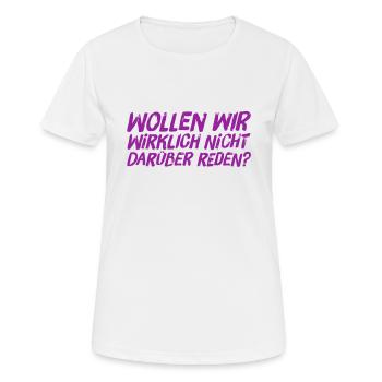Bock zu reden? - Frauen T-Shirt atmungsaktiv - Weiß - Vorne - AI Model Female 172 dark (172cm)
