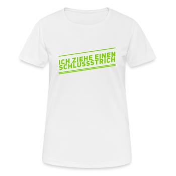 einen Schlussstrich ziehen - Frauen T-Shirt atmungsaktiv - Weiß - Vorne - AI Model Female 172 dark (172cm)