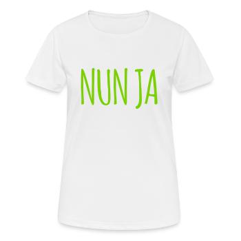 was soll ich dazu sagen? - Frauen T-Shirt atmungsaktiv - Weiß - Vorne - AI Model Female 172 dark (172cm)