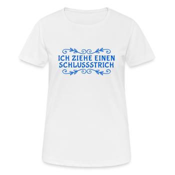 ich schließe damit ab - Frauen T-Shirt atmungsaktiv - Weiß - Vorne - AI Model Female 172 dark (172cm)