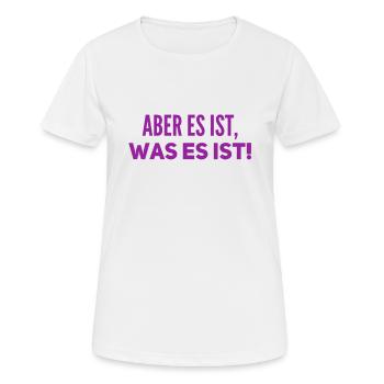 ich bleibe entspannt - Frauen T-Shirt atmungsaktiv - Weiß - Vorne - AI Model Female 172 dark (172cm)