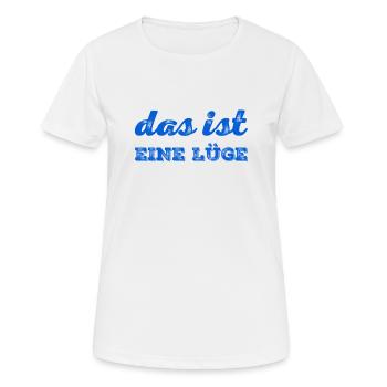 ich mag keine Lügen - Frauen T-Shirt atmungsaktiv - Weiß - Vorne - AI Model Female 172 dark (172cm)