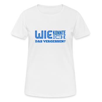 ich bin so richtig vergesslich - Frauen T-Shirt atmungsaktiv - Weiß - Vorne - AI Model Female 172 dark (172cm)