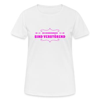verstörende Erinnerungen - Frauen T-Shirt atmungsaktiv - Weiß - Vorne - AI Model Female 172 dark (172cm)