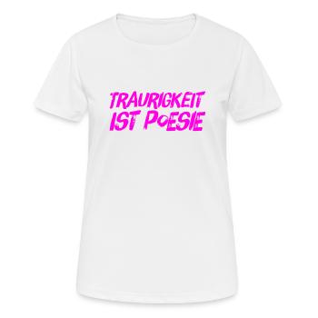 Trauer hilft - Frauen T-Shirt atmungsaktiv - Weiß - Vorne - AI Model Female 172 dark (172cm)