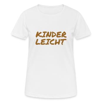 das ist ganz leicht - Frauen T-Shirt atmungsaktiv - Weiß - Vorne - AI Model Female 172 dark (172cm)