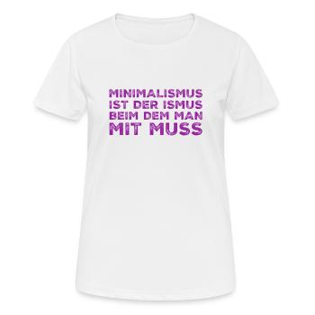 Minimalismus - Frauen T-Shirt atmungsaktiv - Weiß - Vorne - AI Model Female 172 dark (172cm)