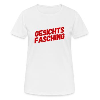 ich steh auf Gesichtsfasching - Frauen T-Shirt atmungsaktiv - Weiß - Vorne - AI Model Female 172 dark (172cm)