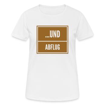 hau ab - Frauen T-Shirt atmungsaktiv - Weiß - Vorne - AI Model Female 172 dark (172cm)