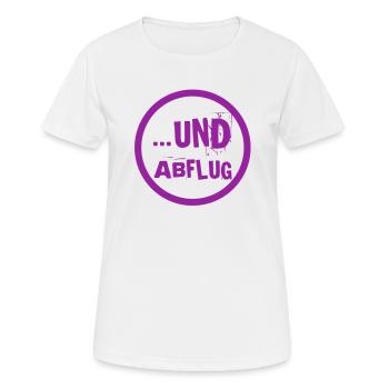 geh weg - Frauen T-Shirt atmungsaktiv - Weiß - Vorne - AI Model Female 172 dark (172cm)