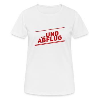 zieh Leine - Frauen T-Shirt atmungsaktiv - Weiß - Vorne - AI Model Female 172 dark (172cm)