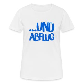 verschwinde - Frauen T-Shirt atmungsaktiv - Weiß - Vorne - AI Model Female 172 dark (172cm)