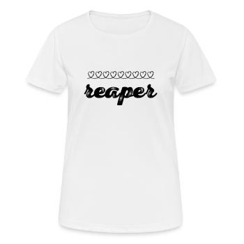 der Sensenmann - Frauen T-Shirt atmungsaktiv - Weiß - Vorne - AI Model Female 172 dark (172cm)