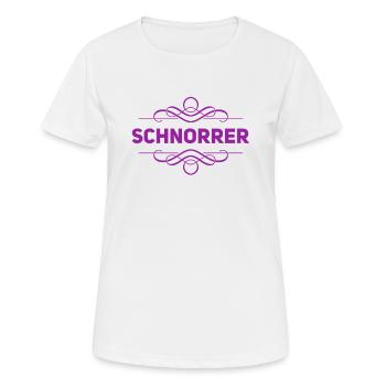 schnorren ist mein Ding - Frauen T-Shirt atmungsaktiv - Weiß - Vorne - AI Model Female 172 dark (172cm)