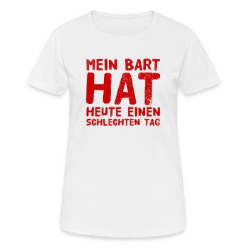 mein Bart - Frauen T-Shirt atmungsaktiv - Weiß - Vorne - AI Model Female 172 dark (172cm)
