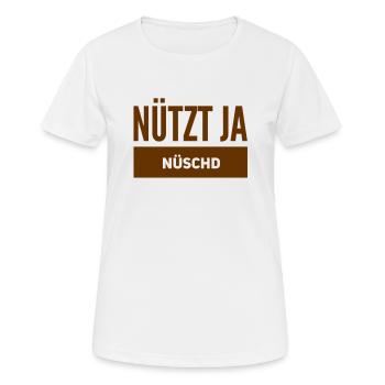 die richtige Haltung - Frauen T-Shirt atmungsaktiv - Weiß - Vorne - AI Model Female 172 dark (172cm)