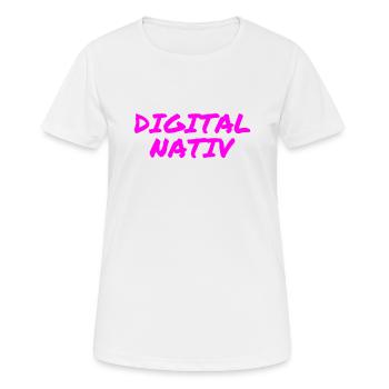 ich kenne nur online - Frauen T-Shirt atmungsaktiv - Weiß - Vorne - AI Model Female 172 dark (172cm)