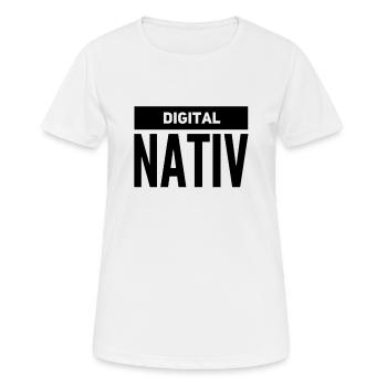 ich lebe digital - Frauen T-Shirt atmungsaktiv - Weiß - Vorne - AI Model Female 172 dark (172cm)