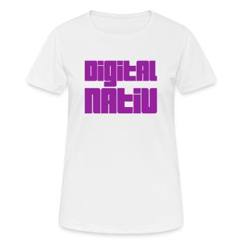 digital nativ - Frauen T-Shirt atmungsaktiv - Weiß - Vorne - AI Model Female 172 dark (172cm)