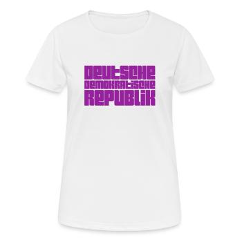 der Osten - Frauen T-Shirt atmungsaktiv - Weiß - Vorne - AI Model Female 172 dark (172cm)