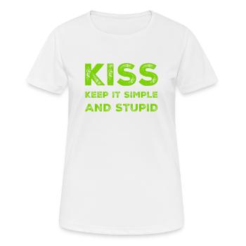 La simplicité, c’est génial - T-shirt respirant Femme - blanc - Devant - AI Model Female 172 dark (172cm)