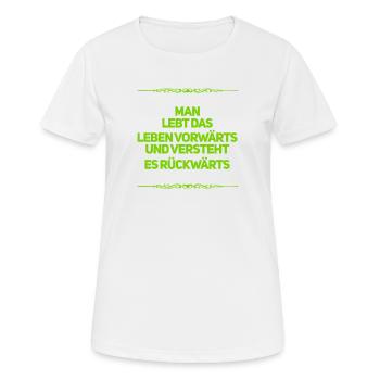 die Weisheit des Alters - Frauen T-Shirt atmungsaktiv - Weiß - Vorne - AI Model Female 172 dark (172cm)