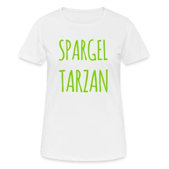 Spargeltarzan - Frauen T-Shirt atmungsaktiv - Weiß - Vorne - AI Model Female 172 dark (172cm)