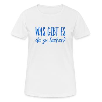 das ist nicht zum lachen - Frauen T-Shirt atmungsaktiv - Weiß - Vorne - AI Model Female 172 dark (172cm)