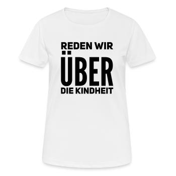 ein paar Gedanken zur Kindheit - Frauen T-Shirt atmungsaktiv - Weiß - Vorne - AI Model Female 172 dark (172cm)
