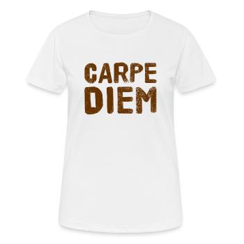 Carpe Diem - T-shirt respirant Femme - blanc - Devant - AI Model Female 172 dark (172cm)