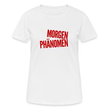 ich stehe früh auf - Frauen T-Shirt atmungsaktiv - Weiß - Vorne - AI Model Female 172 dark (172cm)
