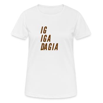 ich gehe - Frauen T-Shirt atmungsaktiv - Weiß - Vorne - AI Model Female 172 dark (172cm)