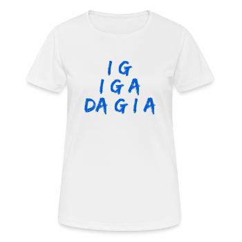 dann geh ich auch - Frauen T-Shirt atmungsaktiv - Weiß - Vorne - AI Model Female 172 dark (172cm)