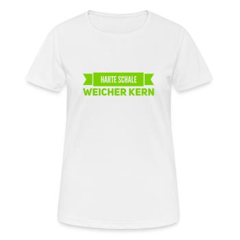 innen weich - Frauen T-Shirt atmungsaktiv - Weiß - Vorne - AI Model Female 172 dark (172cm)