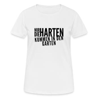 zeig mir deine Härte - Frauen T-Shirt atmungsaktiv - Weiß - Vorne - AI Model Female 172 dark (172cm)