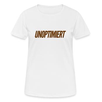 I want to optimize myself - Women's Breathable T-Shirt - white - Front - AI Model Female 172 dark (172cm)