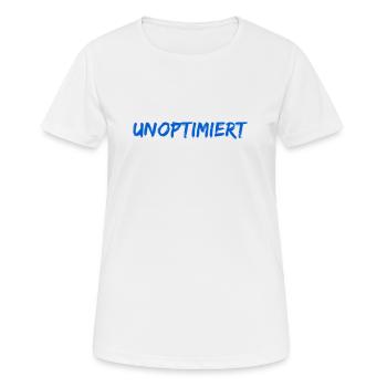 I want to optimize myself - Women's Breathable T-Shirt - white - Front - AI Model Female 172 dark (172cm)