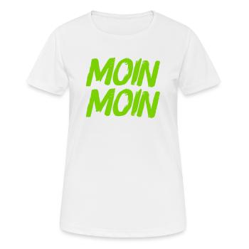 ich grüße dich - Frauen T-Shirt atmungsaktiv - Weiß - Vorne - AI Model Female 172 dark (172cm)
