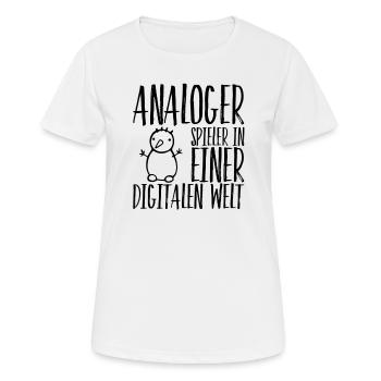 analog ist super - Frauen T-Shirt atmungsaktiv - Weiß - Vorne - AI Model Female 172 dark (172cm)