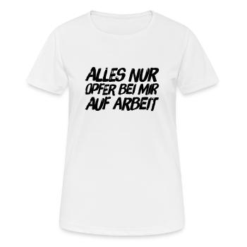 Mes collègues - T-shirt respirant Femme - blanc - Devant - AI Model Female 172 dark (172cm)