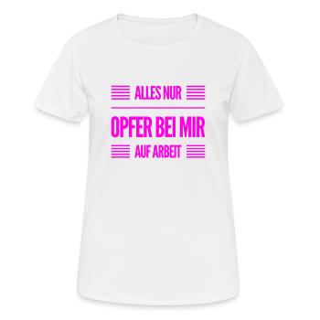 alles voller Opfer - Frauen T-Shirt atmungsaktiv - Weiß - Vorne - AI Model Female 172 dark (172cm)