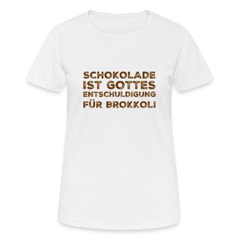 Gottes Entschuldigung - Frauen T-Shirt atmungsaktiv - Weiß - Vorne - AI Model Female 172 dark (172cm)