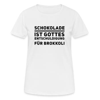 Je n’aime pas le brocoli - T-shirt respirant Femme - blanc - Devant - AI Model Female 172 dark (172cm)