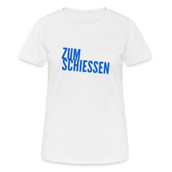Pour tirer - T-shirt respirant Femme - blanc - Devant - AI Model Female 172 dark (172cm)