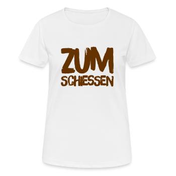 das ist witzig - Frauen T-Shirt atmungsaktiv - Weiß - Vorne - AI Model Female 172 dark (172cm)