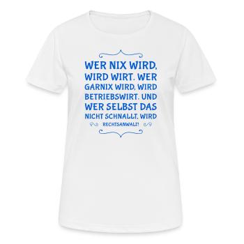 Qui ne sera rien - T-shirt respirant Femme - blanc - Devant - AI Model Female 172 dark (172cm)