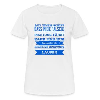 the right direction - Women's Breathable T-Shirt - white - Front - AI Model Female 172 dark (172cm)